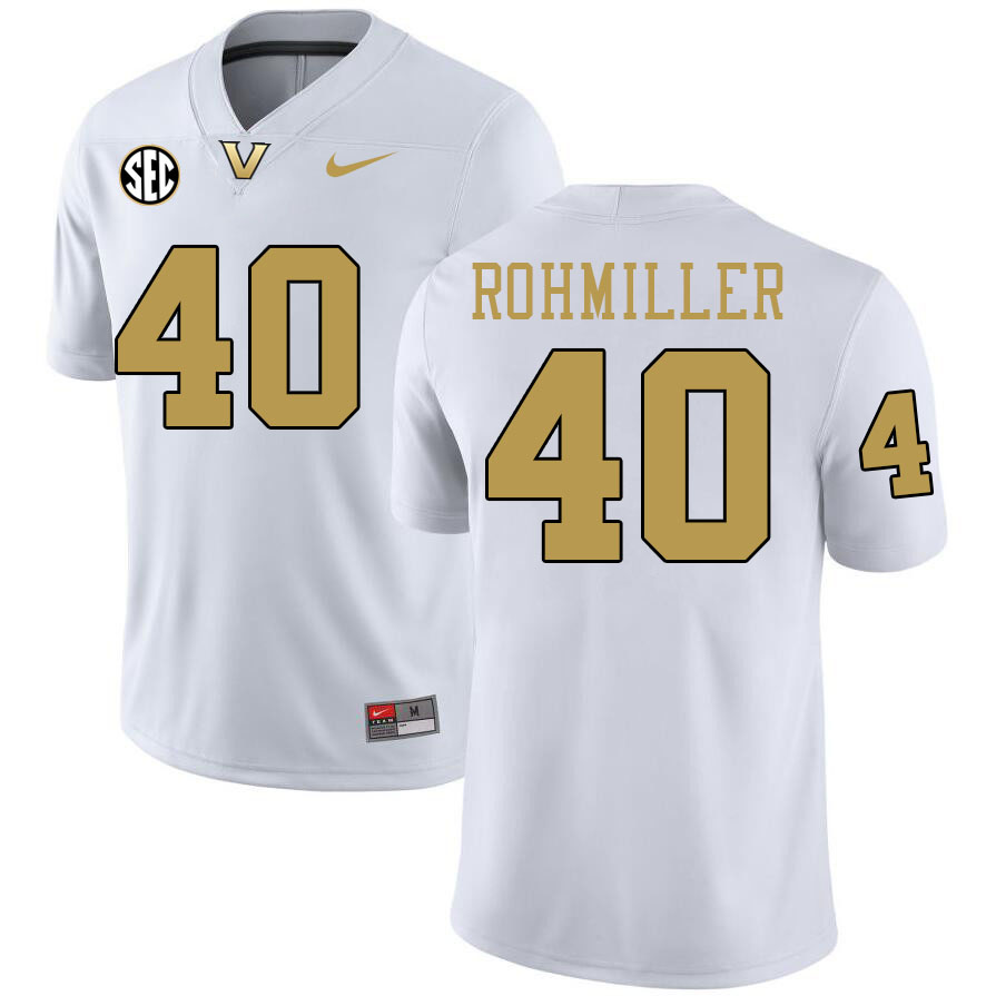 Mason Rohmiller Jersey, Vanderbilt Commodores #40 Mason Rohmiller Football Jersey, Uniforms-Alternat Mason Rohmiller Jersey, Vanderbilt Commodores #40 Mason Rohmiller Football Jersey, Uniforms-Alternat